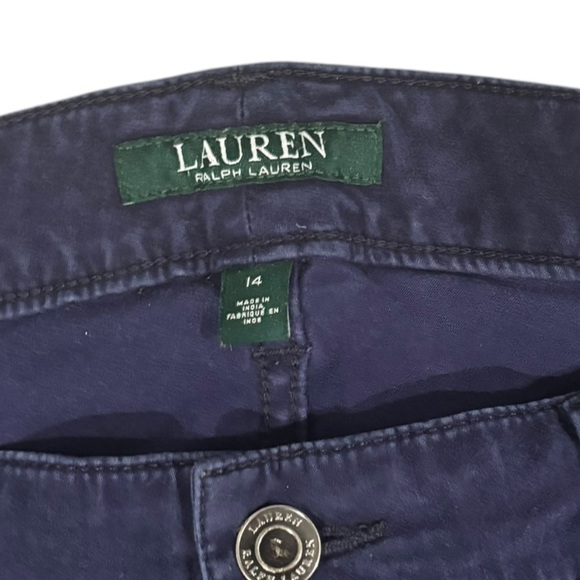 Lauren by Ralph Lauren Dk Blue Premier Stretch Straight Jeans- size 14 - Picture 5 of 6